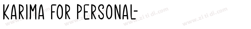 Karima For Personal字体转换